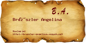 Brüszler Angelina névjegykártya